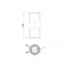 Утеплитель для труб Thermo Alliance 28х9, 2 м