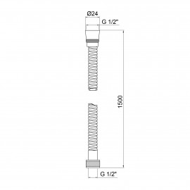 Шланг для душа Lidz (CRM) 50 07 150 00 1,50 м