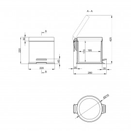 Ведро для мусора Lidz (CRM) 121.01.03 3 л