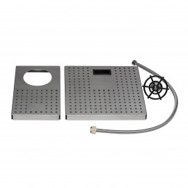 Кухонная мойка с крышкой и омывателем Qtap DC5638 3.0/1.2 мм Satin (QTDC56383012)