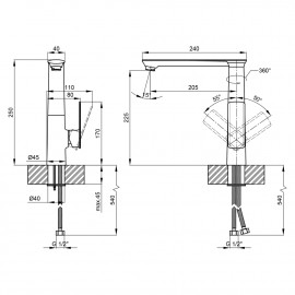 Смеситель для кухни Qtap Lodenice 9031102FC