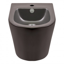 Биде подвесное Qtap Scorpio 515x360x345 Matt black QT1455053FMB