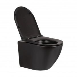 Унитаз подвесной Qtap Robin безободковый с сиденьем Soft-close QT1333046ERMB