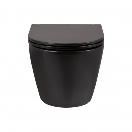 Унитаз подвесной Qtap Robin безободковый с сиденьем Soft-close QT1333046ERMB