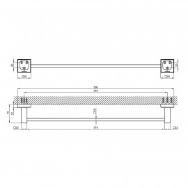 Полотенцедержатель Qtap Drzak 7201103C