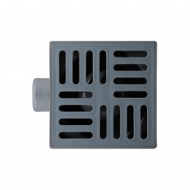 Трап Lidz (WHI) 60 07 T003 01 горизонтальный с пластиковой решеткой 150х150