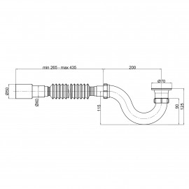 Сифон для душевого поддона Lidz (WHI) 60 04 P002 00 прямоточный (выход 40/50 мм)