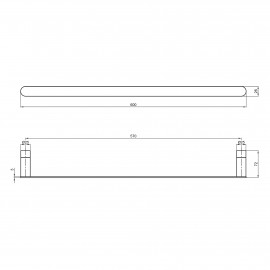 Полотенцедержатель Qtap Drzak 7202103C