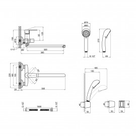Смеситель для ванны Qtap Levny 3250104C