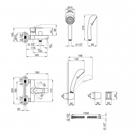 Смеситель для ванны Qtap Levny 3050104GC