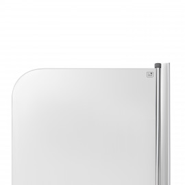 Штора на ванну Lidz Brama SS80x140R.CRM.TR стекло прозрачное 6 мм, правая