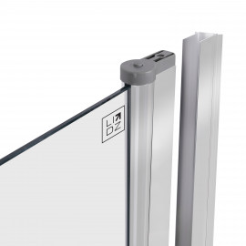 Штора на ванну Lidz Brama SS80x140R.CRM.TR стекло прозрачное 6 мм, правая