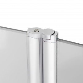 Штора на ванну Lidz Brama SS120x140L.CRM.TR стекло прозрачное 6 мм, левая