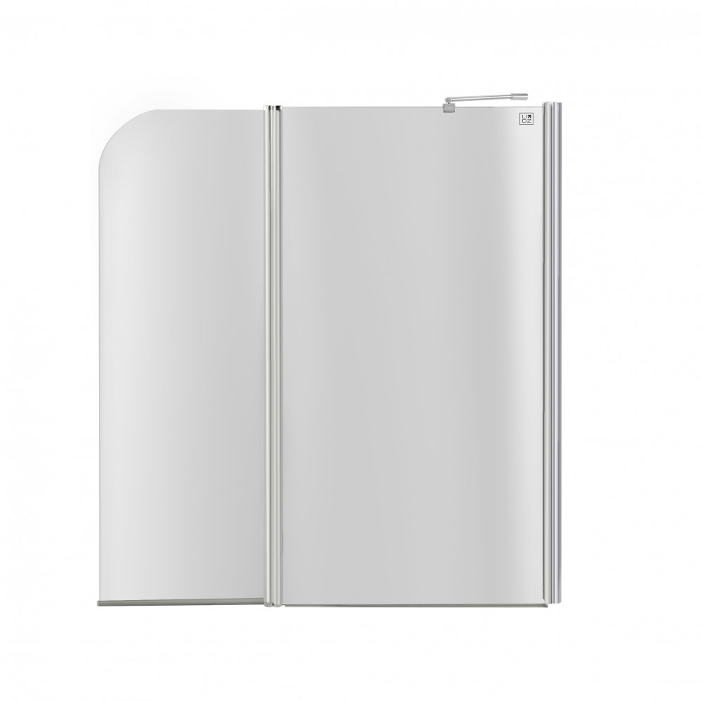 Штора на ванну Lidz Brama SS120x140R.CRM.TR стекло прозрачное 6 мм, правая