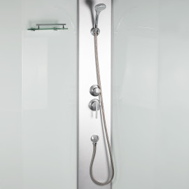 Душовий бокс Lidz Tani SB90x90.SAT.HIGH.FB, стекло Fabric 4 мм