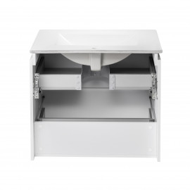 Комплект Qtap Albatross 710х725х460 White тумба подвесная + раковина врезная  QT0172TP700D3070CW