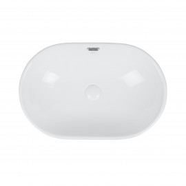 Раковина Qtap Leo 590x400x170 White с донным клапаном QT11114028W