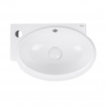 Раковина Qtap Leo 430x290x140 White с донным клапаном QT11115011LW