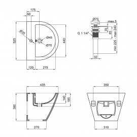 Раковина подвесная моноблок Qtap Swan 521х435х385 White с донным клапаном QT1611005GW