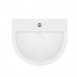 Раковина подвесная моноблок Qtap Swan 521х435х385 White с донным клапаном QT1611005GW