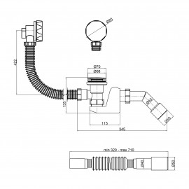 Сифон для ванны ANI Plast EC656GS