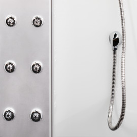 Гидромассажный бокс Lidz Tani SBM100x100.SAT.HIGH.FB, стекло Fabric 4 мм