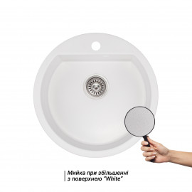 Кухонная мойка Qtap CS D510 White (QTD510WHI650)