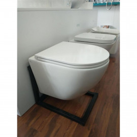 Стенд Qtap для подвесного унитаза 350х350х400 мм, черный (комплект)