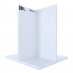 Стенд Lidz для душкабин 4-х секционный 2400х2100х2100 мм, белый (комплект)