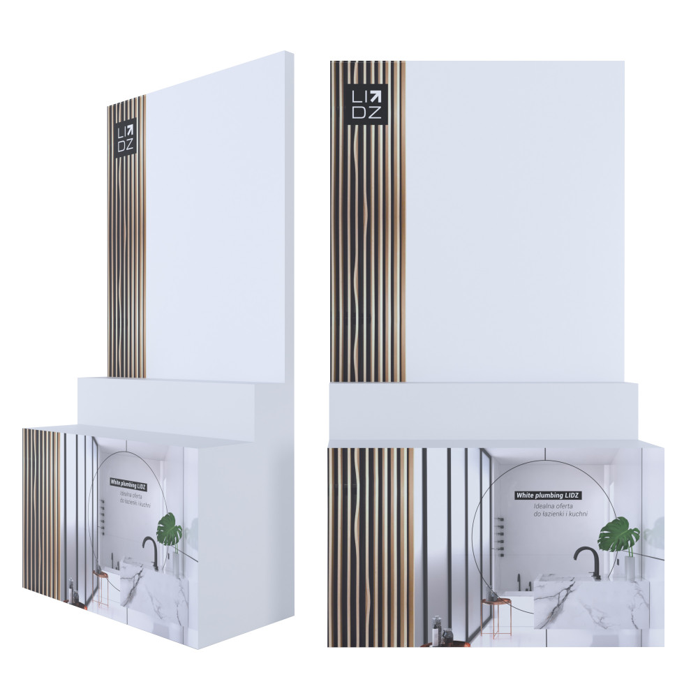 Стенд Lidz для смесителей 2280x1100x500 мм, белый (комплект)