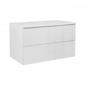 Тумба подвесная Qtap Tern 800х476х469 White со столешницей QT1779TPL801W