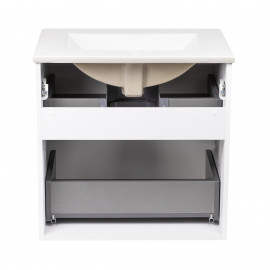 Комплект Qtap Scorpio 605х585х460 White тумба подвесная + раковина врезная QT1472TPВ6013060CW