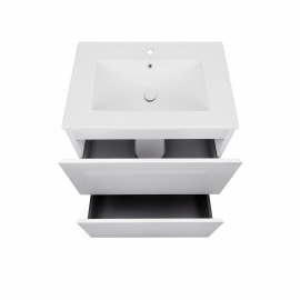 Комплект Qtap Tern 600х725х437 White тумба напольная + раковина врезная QT1771TNL6013060CW