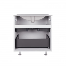 Комплект Qtap Tern 700х725х437 White тумба напольная + раковина врезная QT1771TNL7013070CW