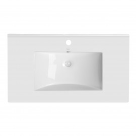 Комплект Qtap Tern 800х580х437  White тумба подвесная + раковина врезная QT1772TPL8013080CW