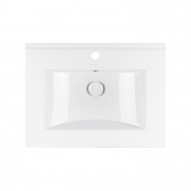 Комплект Qtap Tern 600х725х437 Matt black тумба напольная + раковина врезная QT1771TNL6023060CMB