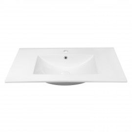 Комплект Qtap Tern 800х725х437 Matt black тумба напольная + раковина врезная QT1771TNL8023080CMB