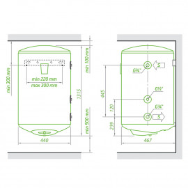 Комбинированный водонагреватель Tesy Bilight 150 л, мокрый ТЭН 2,0 кВт (GCV9S1504420B11TSRP) 305156