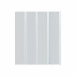 Штора на ванну Qtap Gemini WHI401114RP6 стекло Pear 6 мм, 110x140 см