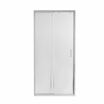 Душевая дверь в нишу Qtap Taurus CRM208-9.C6 80-90x185 см, стекло Clear 6 мм, покрытие CalcLess