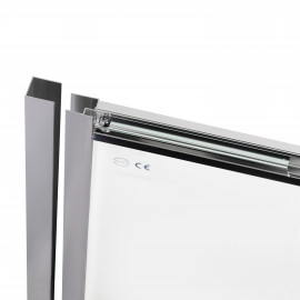 Душевая дверь в нишу Qtap Taurus CRM208-9.C6 80-90x185 см, стекло Clear 6 мм, покрытие CalcLess