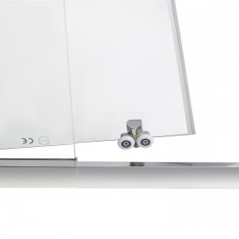 Душевая дверь в нишу Qtap Taurus CRM208-9.C6 80-90x185 см, стекло Clear 6 мм, покрытие CalcLess