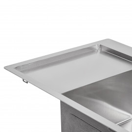 Набор 2 в 1 Lidz кухонная мойка H6350R 3.0/0.8 мм Brush + дозатор для моющего средства