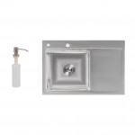 Набор 2 в 1 Lidz кухонная мойка H7851L 3.0/0.8 мм Brush + дозатор для моющего средства