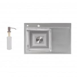 Набор 2 в 1 Lidz кухонная мойка H7851L 3.0/0.8 мм Brush + дозатор для моющего средства