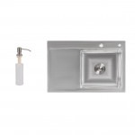 Набор 2 в 1 Lidz кухонная мойка H7851R 3.0/0.8 мм Brush + дозатор для моющего средства