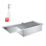 Набор Grohe мойка кухонная K1000 31582SD0 + дозатор для моющего средства Contemporary 40536000