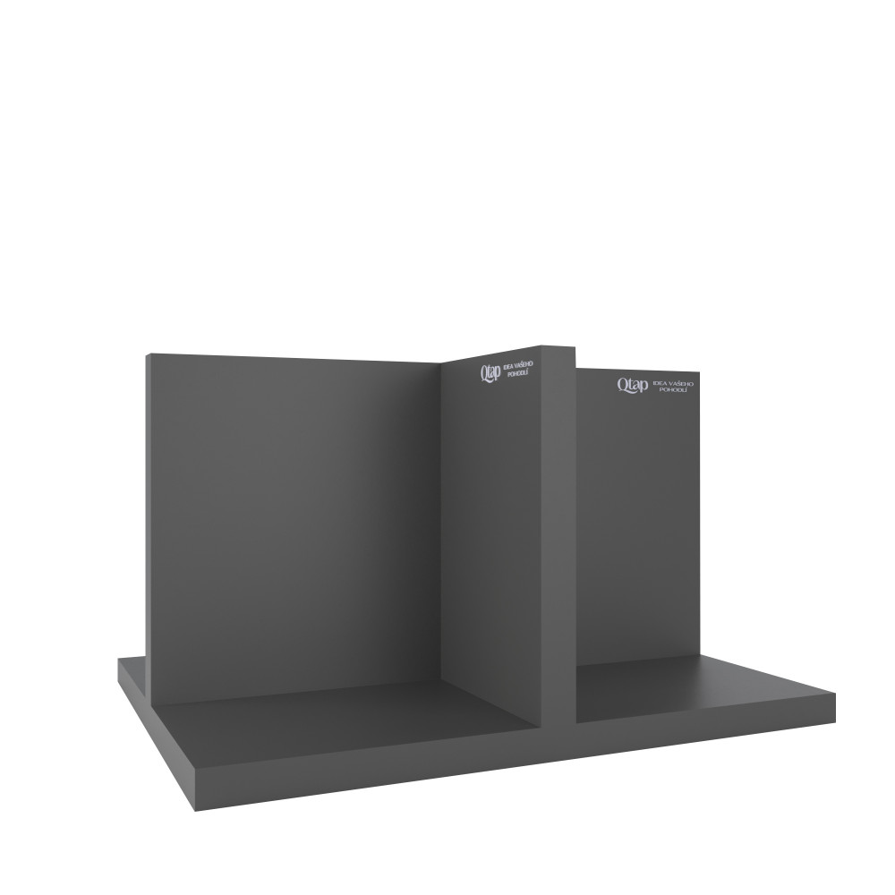 Стенд Qtap для керамики, крестообразный 1060х1820х1360 мм, графит (комплект)