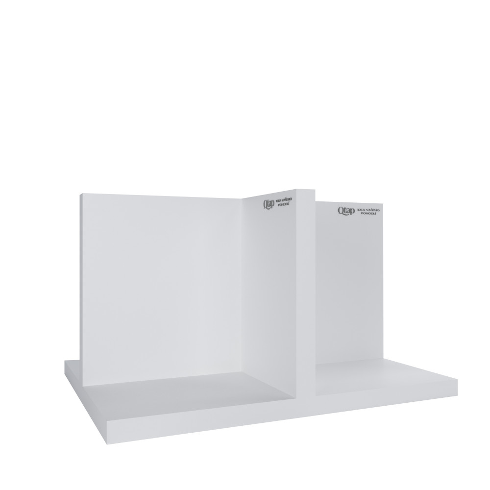 Стенд Qtap для керамики, крестообразный 1060х1820х1360 мм, белый (комплект)