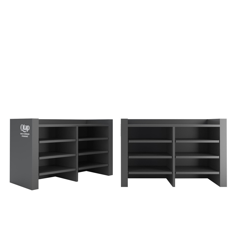 Стенд Qtap для керамики, тумба для умывальников 1000х1536х700 мм, графит (комплект)